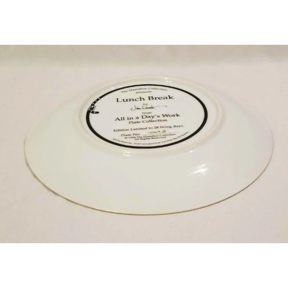 Vintage Hamilton Collection Lunch Break All in a Day’s Work Collector Dogs Plate